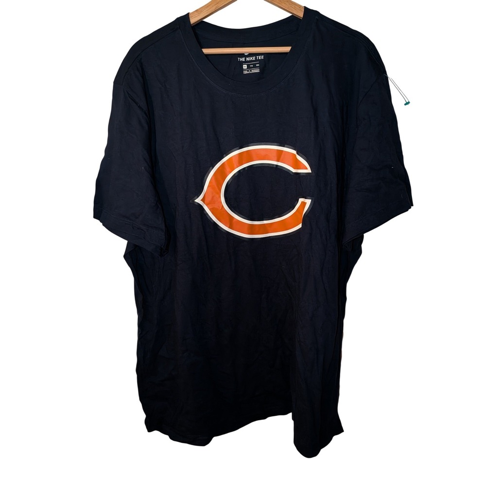 Nike Chicago Bears NFL Graphic T-Shirt Mens XXL Navy Blue Short Sleeve Tee‎